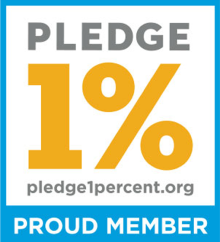 Pledge one percent label